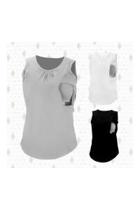 Bmom Hamilelik ve Emzirme Bluzu - Gri - 16