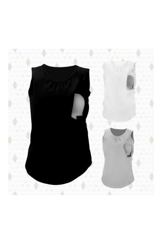 Bmom Hamilelik ve Emzirme Bluzu - Siyah - 4