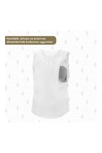 Bmom Hamilelik ve Emzirme Bluzu - Beyaz - 9