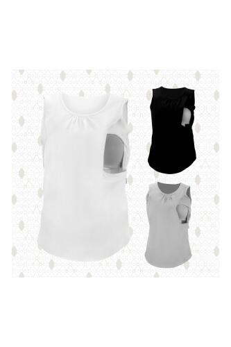 Bmom Hamilelik ve Emzirme Bluzu - Beyaz - 10