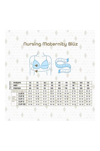 Bmom Hamilelik ve Emzirme Bluzu - Beyaz - 12