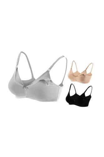 Bmom Hamilelik ve Emzirme Sütyeni - Gri - 11