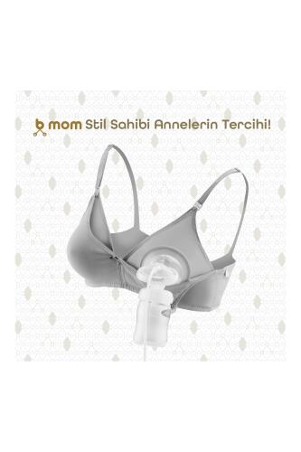 Bmom Hamilelik ve Emzirme Sütyeni - Gri - 13