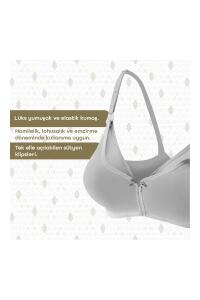 Bmom Hamilelik ve Emzirme Sütyeni - Gri - 4