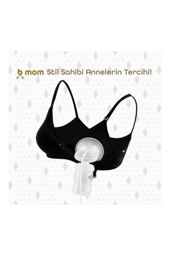 Bmom Hamilelik ve Emzirme Sütyeni - Siyah - 4
