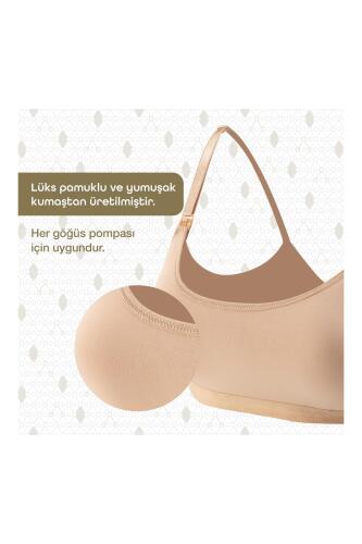 Bmom Serbest Eller Pompa Sütyeni - Bej - 13