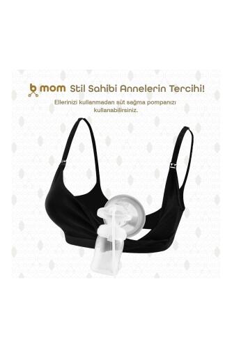 Bmom Serbest Eller Pompa Sütyeni - Siyah - 13