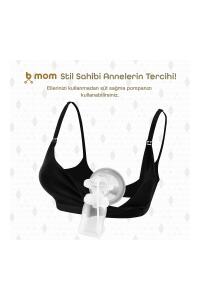 Bmom Serbest Eller Pompa Sütyeni - Siyah - 5