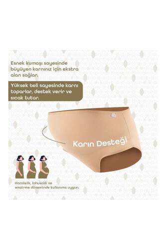 Bmom Yüksek Bel Hamilelik ve Lohusalık Külodu - Bej - 13