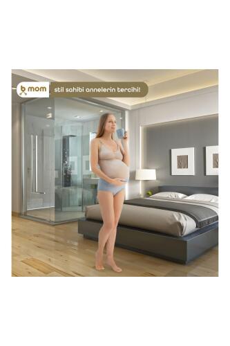 Bmom Yüksek Bel Hamilelik ve Lohusalık Külodu - Gri - 15