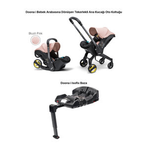 Doona i Bebek Arabasına Dönüşen i-Size Ana Kucağı Oto Koltuğu Isofix Baza Hediyeli - Blush Pink - 2