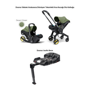 Doona i Bebek Arabasına Dönüşen i-Size Ana Kucağı Oto Koltuğu Isofix Baza Hediyeli - Desert Green - 2