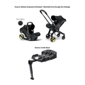 Doona i Bebek Arabasına Dönüşen i-Size Ana Kucağı Oto Koltuğu Isofix Baza Hediyeli - Nitro Black - 2