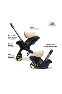 Doona i Bebek Arabasına Dönüşen i-Size Ana Kucağı Oto Koltuğu Isofix Baza Hediyeli - Sahara Sand - 3