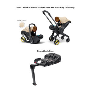 Doona i Bebek Arabasına Dönüşen i-Size Ana Kucağı Oto Koltuğu Isofix Baza Hediyeli - Sahara Sand - 2