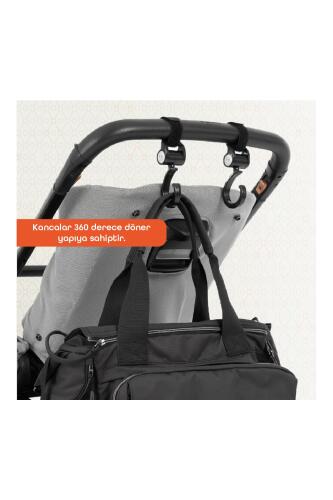 Gezenbebe 360 Derece Dönebilen Bebek Arabası Kancası - 5