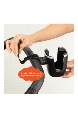 Gezenbebe 4'lü Seyahat Aksesuarları Seti - Bardak Tutucu, Telefon Tutucu, 2 Bebek Arabası Kancası, Eminyet Kemer Klipsi - 6