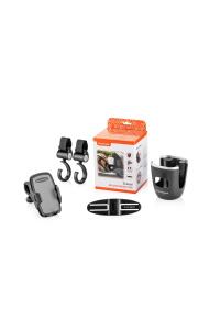 Gezenbebe 4'lü Seyahat Aksesuarları Seti - Bardak Tutucu, Telefon Tutucu, 2 Bebek Arabası Kancası, Eminyet Kemer Klipsi - 11