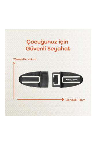 Gezenbebe Bebek Emniyet Kemer Klipsi Black - 3