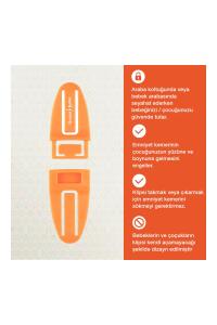 Gezenbebe Bebek Emniyet Kemer Klipsi Orange - 2