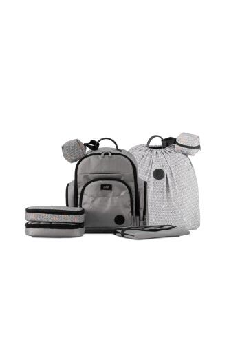 Gezenbebe Çok Fonksiyonlu Kişiselleştirilebilir Bebekli Aile Bebek Bakım Sırt Çantası Grey - 1