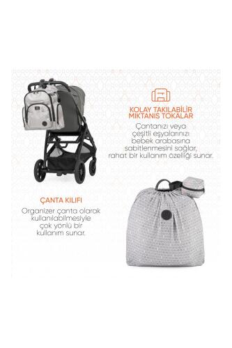 Gezenbebe Çok Fonksiyonlu Kişiselleştirilebilir Bebekli Aile Bebek Bakım Sırt Çantası Grey - 7