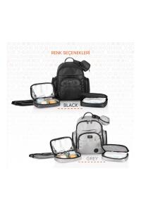 Gezenbebe Çok Fonksiyonlu Kişiselleştirilebilir Bebekli Aile Bebek Bakım Sırt Çantası Grey - 10