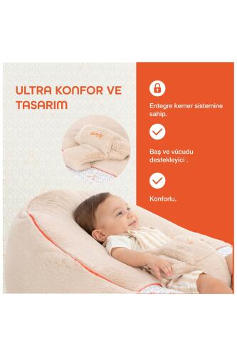 Gezenbebe Comfy Dolgulu Bebek Pufu - Mist - 2