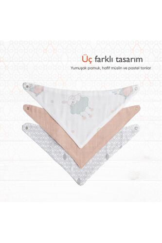 Gezenbebe Hero 3'lü Bebek-Çocuk Fular Önlük Seti Bunny - 8