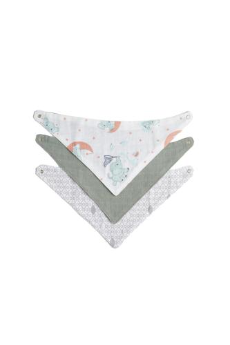 Gezenbebe Hero 3'lü Bebek-Çocuk Fular Önlük Seti Elephant - 1