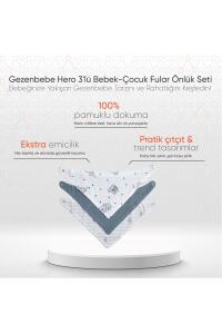 Gezenbebe Hero 3'lü Bebek-Çocuk Fular Önlük Seti Koala - 5