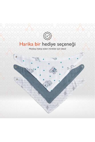 Gezenbebe Hero 3'lü Bebek-Çocuk Fular Önlük Seti Koala - 6