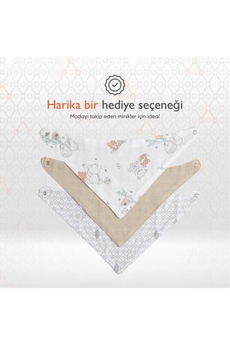 Gezenbebe Hero 3'lü Bebek-Çocuk Fular Önlük Seti Teddy - 6