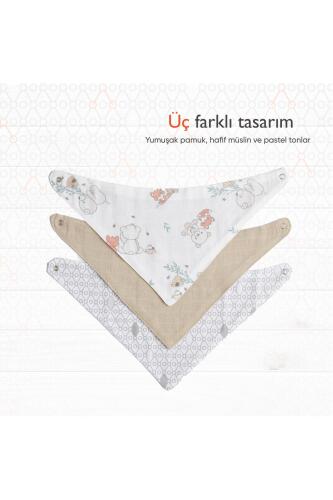 Gezenbebe Hero 3'lü Bebek-Çocuk Fular Önlük Seti Teddy - 8