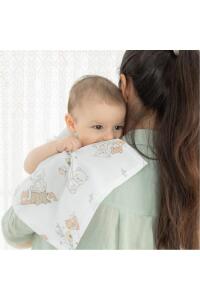 Gezenbebe Hero 3'lü Müslin Ağız ve Omuz Bezi Seti (30x30) Bunny - 10