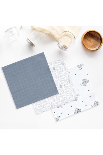 Gezenbebe Hero 3'lü Müslin Ağız ve Omuz Bezi Seti (30x30) Koala - 11