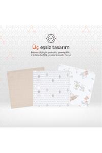 Gezenbebe Hero 3'lü Müslin Ağız ve Omuz Bezi Seti (30x30) Teddy - 8