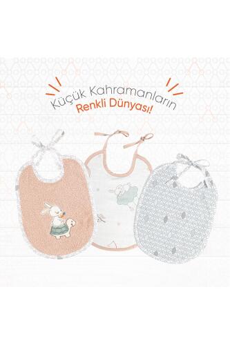 Gezenbebe Hero 3'lü Yenidoğan Bebek Önlük Seti Bunny - 6