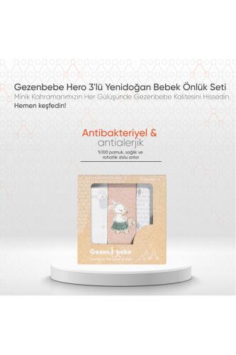 Gezenbebe Hero 3'lü Yenidoğan Bebek Önlük Seti Bunny - 8