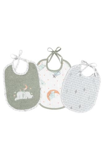 Gezenbebe Hero 3'lü Yenidoğan Bebek Önlük Seti Elephant - 1