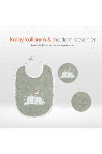 Gezenbebe Hero 3'lü Yenidoğan Bebek Önlük Seti Elephant - 5