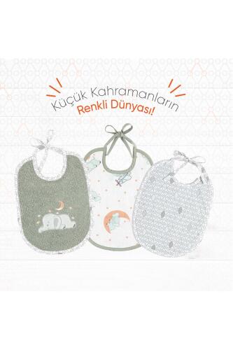Gezenbebe Hero 3'lü Yenidoğan Bebek Önlük Seti Elephant - 6