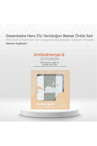 Gezenbebe Hero 3'lü Yenidoğan Bebek Önlük Seti Elephant - 8
