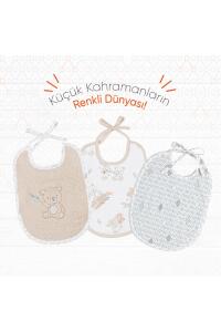Gezenbebe Hero 3'lü Yenidoğan Bebek Önlük Seti Teddy - 6
