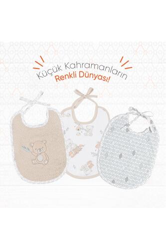 Gezenbebe Hero 3'lü Yenidoğan Bebek Önlük Seti Teddy - 6