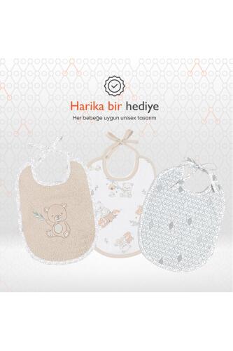 Gezenbebe Hero 3'lü Yenidoğan Bebek Önlük Seti Teddy - 7