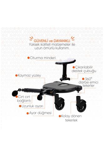 Gezenbebe Hero Bebek Arabaları İçin Oturaklı 2. Çocuk Aparatı Bunny - 4