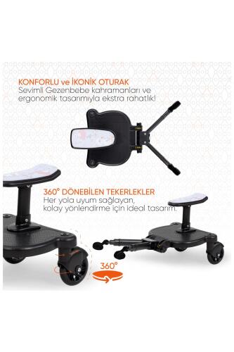 Gezenbebe Hero Bebek Arabaları İçin Oturaklı 2. Çocuk Aparatı Bunny - 5