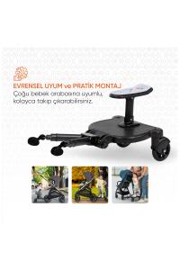 Gezenbebe Hero Bebek Arabaları İçin Oturaklı 2. Çocuk Aparatı Elephant - 6