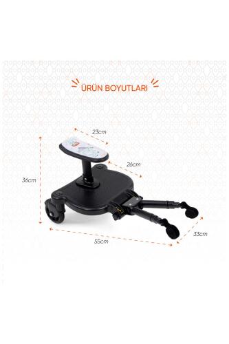 Gezenbebe Hero Bebek Arabaları İçin Oturaklı 2. Çocuk Aparatı Elephant - 11